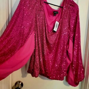 Torrid Pink Sequin Women's Top